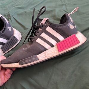 Adidas Women's Black and Pink Sneakers